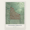 Ingleside Terraces, California map print, the full design