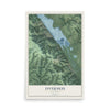 Map of Inverness, California, 12 x 18 inch unframed archival matte print