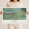 Map of Isleton, California, 12 x 18 inch unframed archival matte print