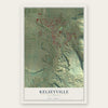 Kelseyville, California map print, the full design