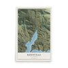 Map of Kernville, California, 12 x 18 inch unframed archival matte print