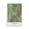 Map of Kingsburg, California, 12 x 18 inch unframed archival matte print