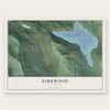 Kirkwood, California map print, the full design