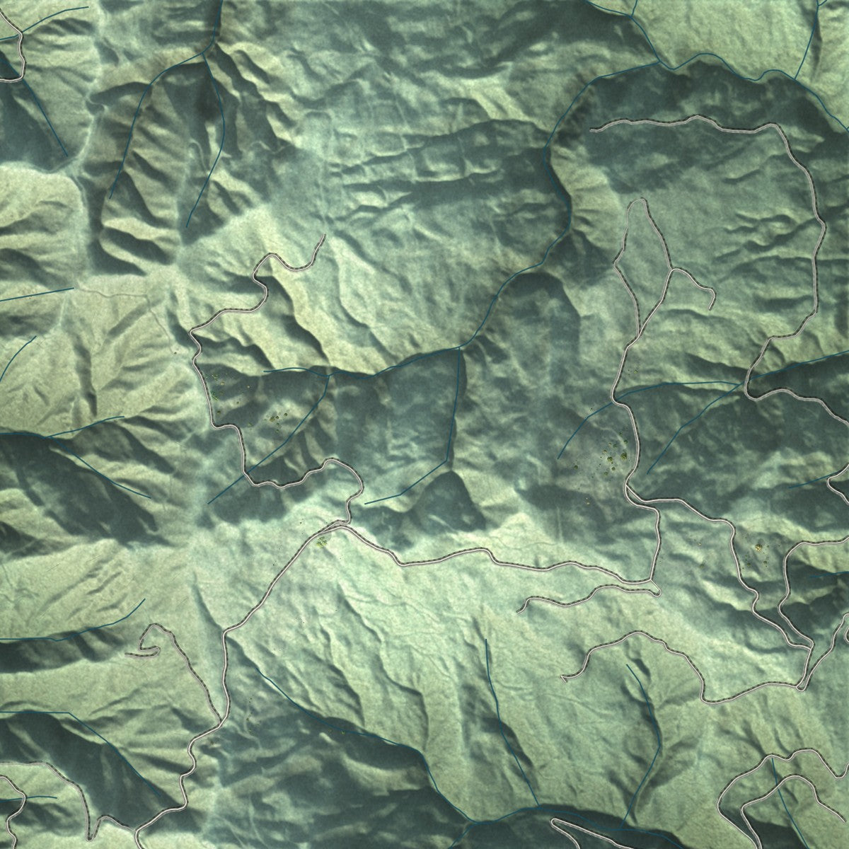 Close-up of the map of Klamath, California print showing street and building detail