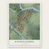 Knights Landing, California map print, the full design