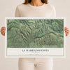 Map of La Habra Heights, California, 12 x 18 inch unframed archival matte print