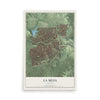 Map of La Mesa, California, 12 x 18 inch unframed archival matte print