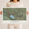 Map of Lake Elsinore, California, 12 x 18 inch unframed archival matte print