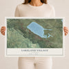 Map of Lakeland Village, California, 12 x 18 inch unframed archival matte print