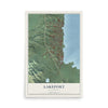 Map of Lakeport, California, 12 x 18 inch unframed archival matte print