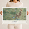 Map of Lathrop, California, 12 x 18 inch unframed archival matte print