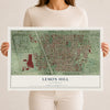 Map of Lemon Hill, California, 12 x 18 inch unframed archival matte print