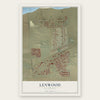 Lenwood, California map print, the full design