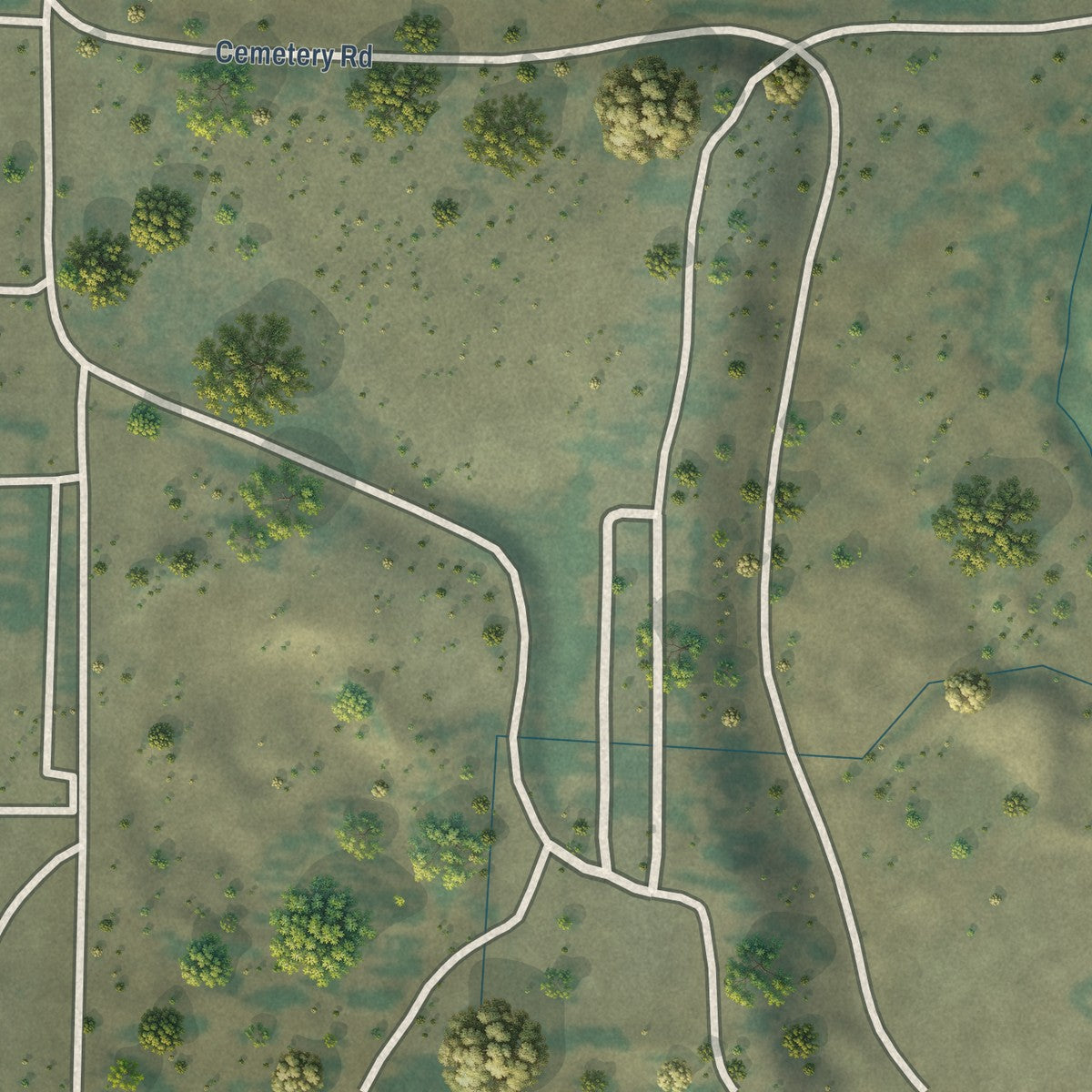 Second close-up of the map of Loyalton, California print showing more streets and buildings