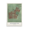 Map of MacArthur Park, California, 12 x 18 inch unframed archival matte print