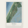 Manila, California map print, the full design