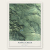 Maple Creek, California map print, the full design