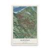 Map of Martinez, California, 12 x 18 inch unframed archival matte print