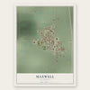 Maxwell, California map print, the full design
