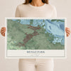 Map of Menlo Park, California, 12 x 18 inch unframed archival matte print