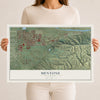 Map of Mentone, California, 12 x 18 inch unframed archival matte print