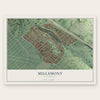 Millsmont, California map print, the full design