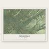 Millville, California map print, the full design