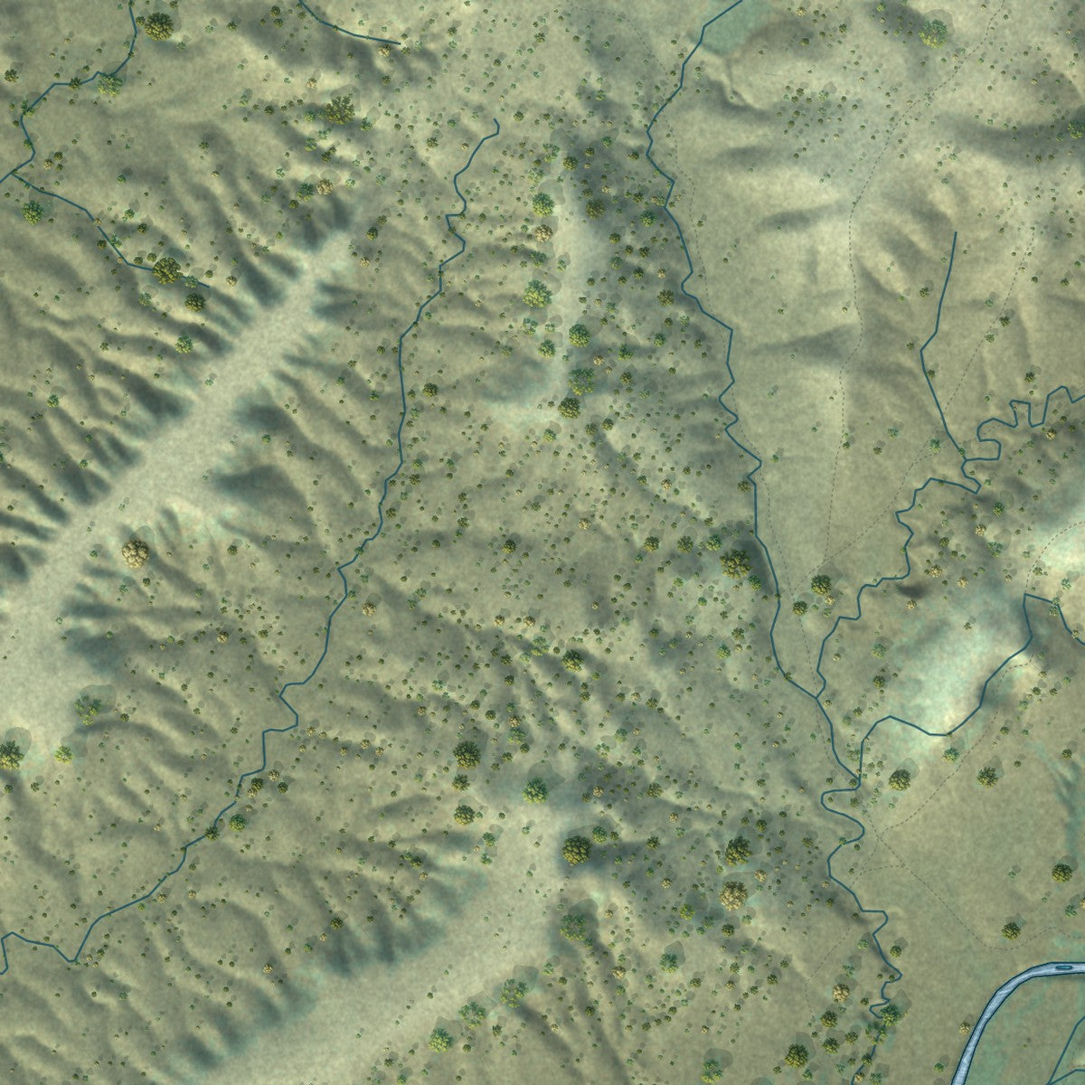 Close-up of the map of Millville, California print showing street and building detail