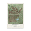 Map of Mission Hills, California, 12 x 18 inch unframed archival matte print