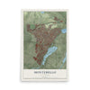 Map of Montebello, California, 12 x 18 inch unframed archival matte print