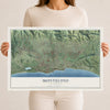 Map of Montecito, California, 12 x 18 inch unframed archival matte print
