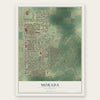 Morada, California map print, the full design