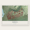 Morena, California map print, the full design