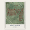 Mountain View, San Diego, California map print, the full design