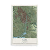 Map of Napa, California, 12 x 18 inch unframed archival matte print