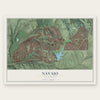 Navajo, California map print, the full design