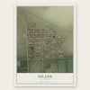 Niland, California map print, the full design