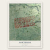 Northside, California map print, the full design