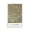Map of Oak Hills, California, 12 x 18 inch unframed archival matte print