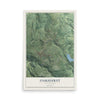 Map of Oakhurst, California, 12 x 18 inch unframed archival matte print