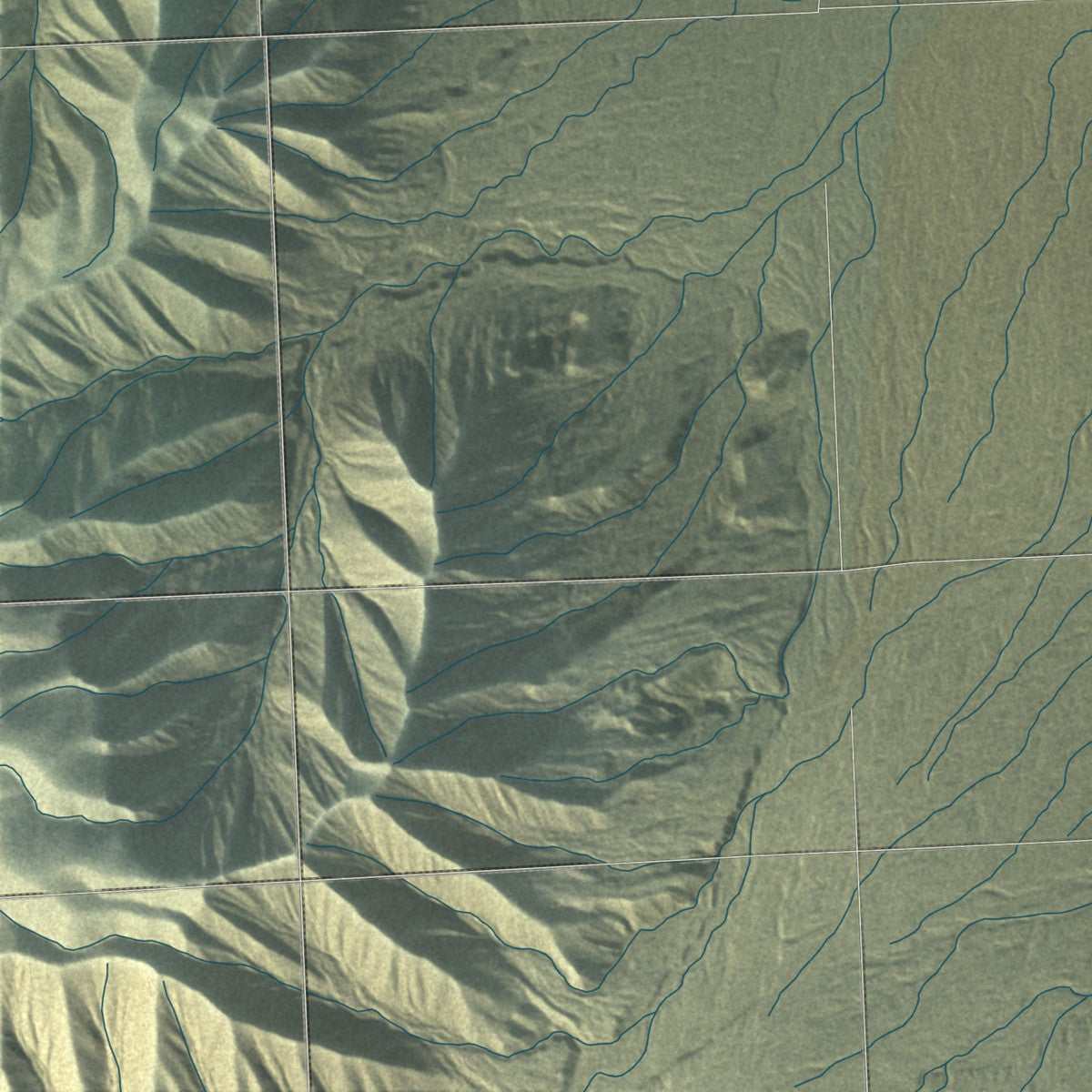 Close-up of the map of Oasis, California print showing street and building detail