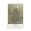 Map of Oildale, California, 12 x 18 inch unframed archival matte print