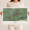 Map of Ojai, California, 12 x 18 inch unframed archival matte print