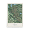 Map of Orinda, California, 12 x 18 inch unframed archival matte print