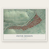 Outer Mission, California map print, the full design