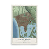 Map of Pacific Beach, California, 12 x 18 inch unframed archival matte print