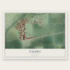 Pajaro, California map print, the full design