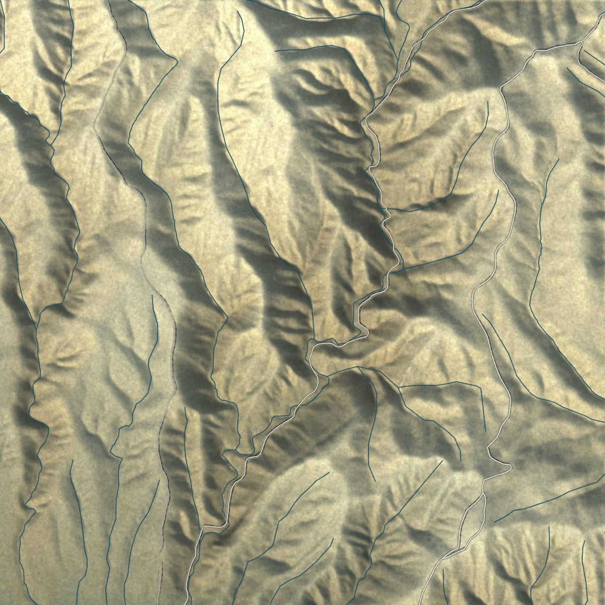 Close-up of the map of Panoche, California print showing street and building detail