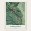 Paradise Park, California map print, the full design