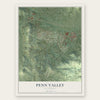 Penn Valley, California map print, the full design